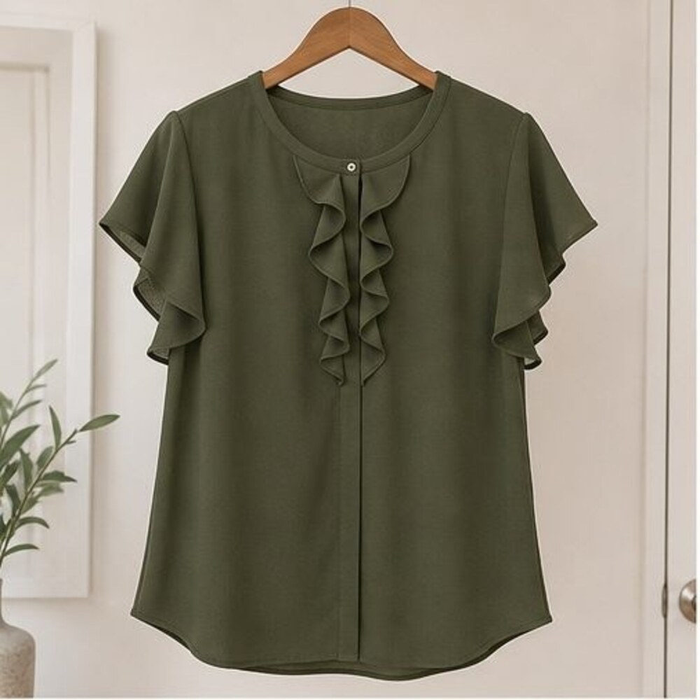 Olive Button Blouse